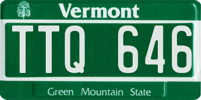 VT license plate TTQ646