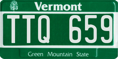 VT license plate TTQ659
