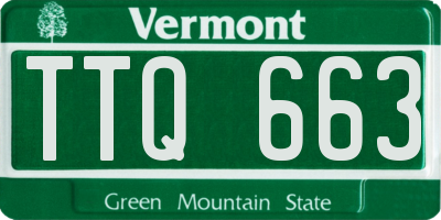 VT license plate TTQ663