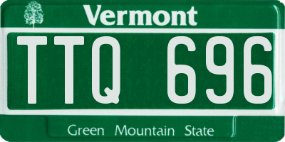 VT license plate TTQ696