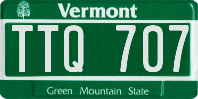 VT license plate TTQ707