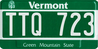 VT license plate TTQ723