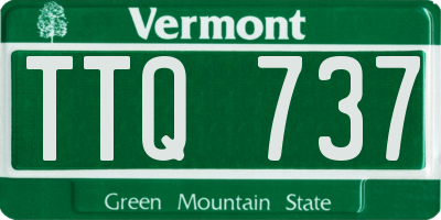 VT license plate TTQ737