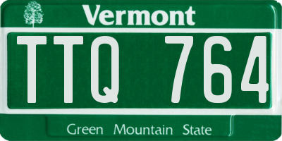 VT license plate TTQ764