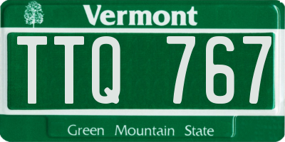VT license plate TTQ767