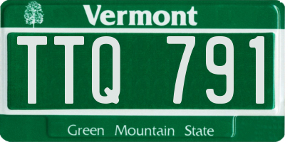 VT license plate TTQ791