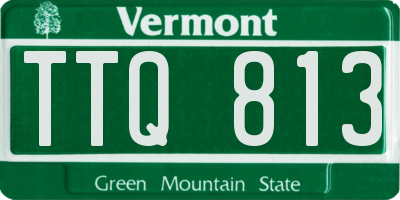VT license plate TTQ813