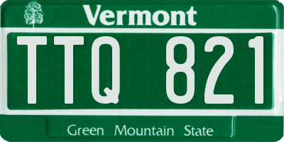 VT license plate TTQ821