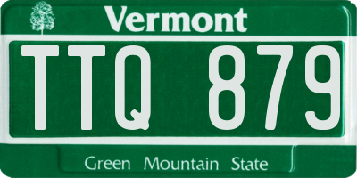 VT license plate TTQ879