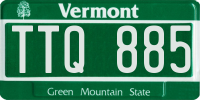 VT license plate TTQ885