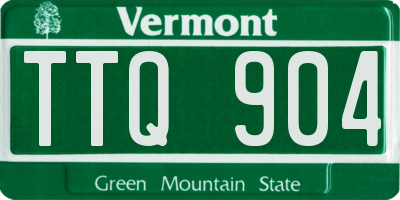 VT license plate TTQ904