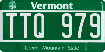 VT license plate TTQ979