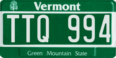 VT license plate TTQ994