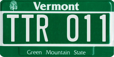 VT license plate TTR011