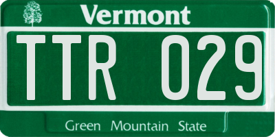 VT license plate TTR029