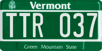 VT license plate TTR037