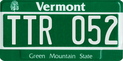 VT license plate TTR052