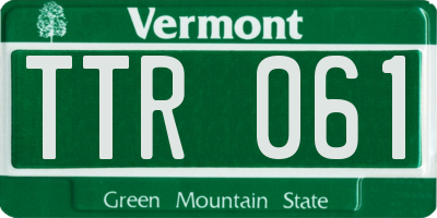 VT license plate TTR061
