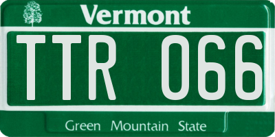 VT license plate TTR066