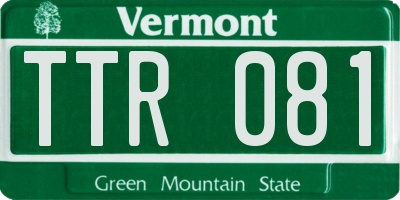 VT license plate TTR081