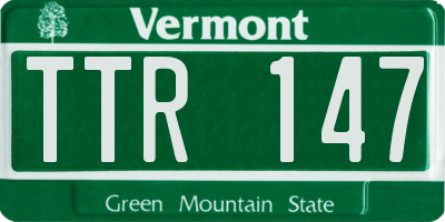 VT license plate TTR147