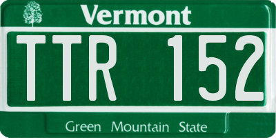 VT license plate TTR152