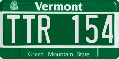 VT license plate TTR154