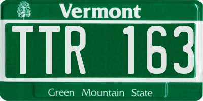 VT license plate TTR163