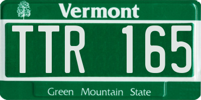 VT license plate TTR165