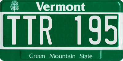 VT license plate TTR195