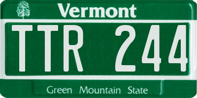 VT license plate TTR244