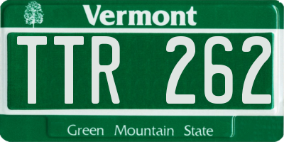 VT license plate TTR262