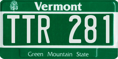 VT license plate TTR281