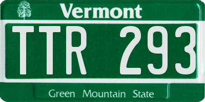 VT license plate TTR293
