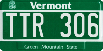 VT license plate TTR306