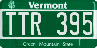 VT license plate TTR395