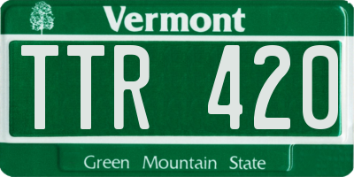 VT license plate TTR420