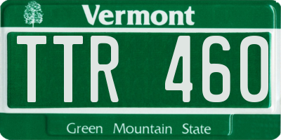 VT license plate TTR460