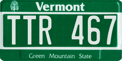 VT license plate TTR467