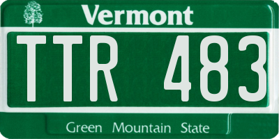 VT license plate TTR483