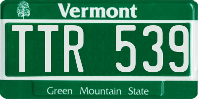 VT license plate TTR539