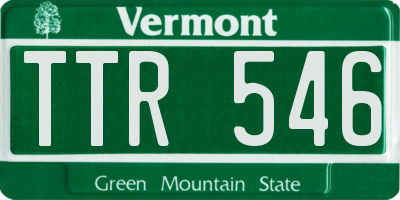 VT license plate TTR546