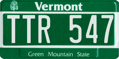 VT license plate TTR547