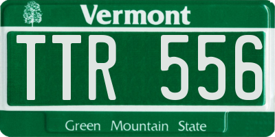 VT license plate TTR556