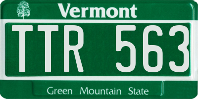 VT license plate TTR563