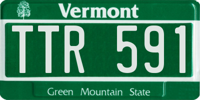 VT license plate TTR591