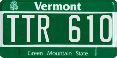VT license plate TTR610