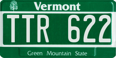 VT license plate TTR622