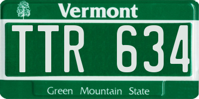 VT license plate TTR634