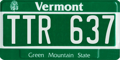 VT license plate TTR637